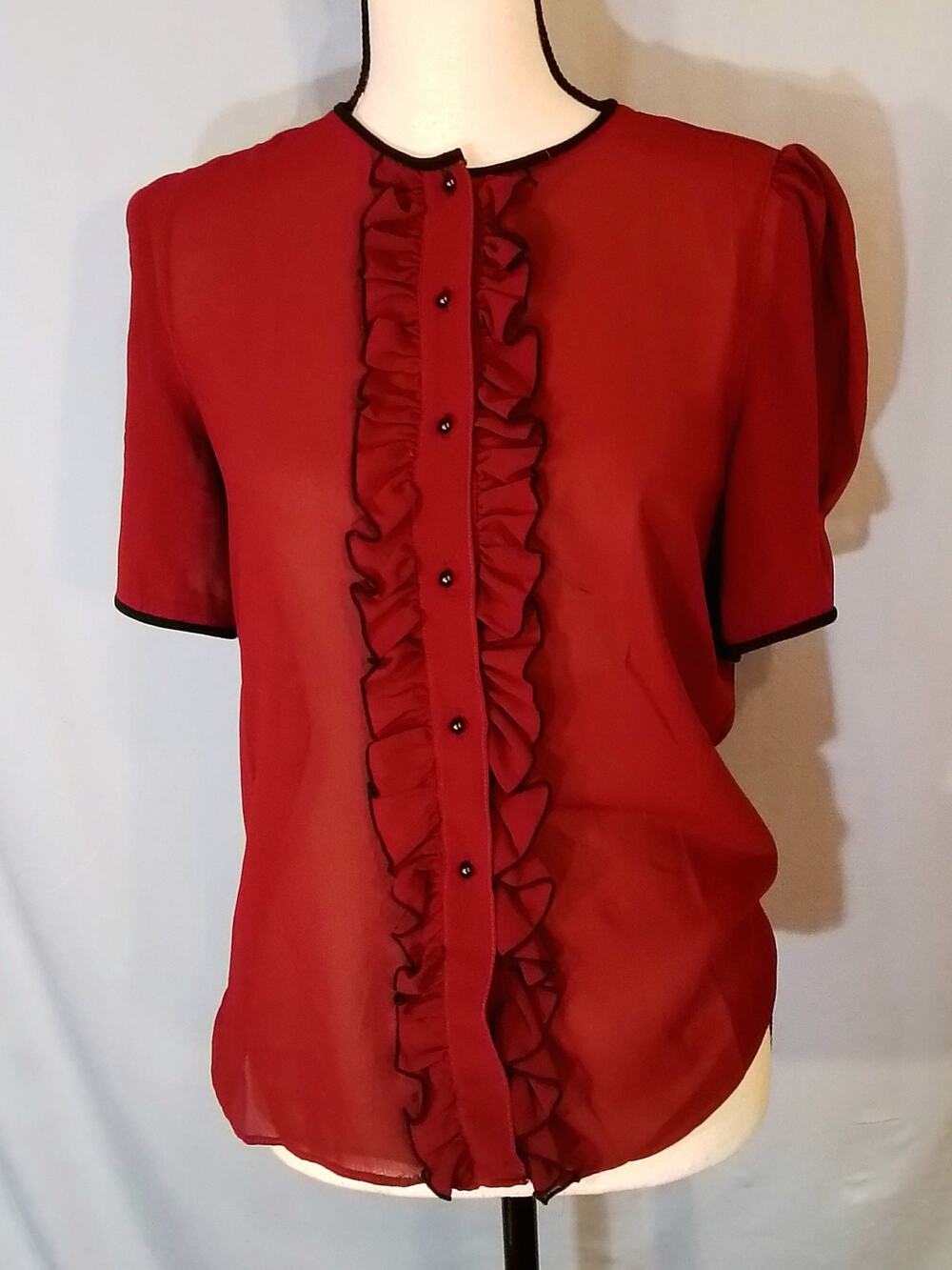 Misty Touch  Vintage, red blouse